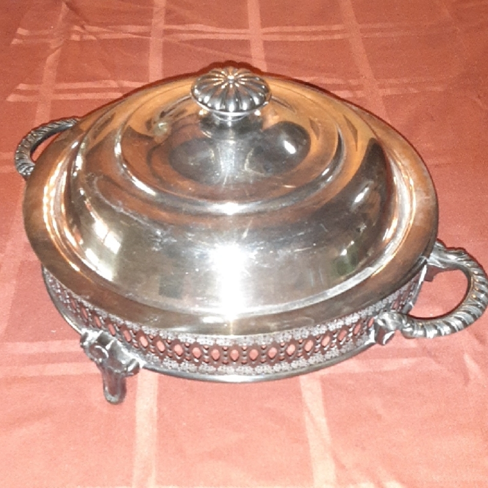 Elegant Silver Plated Serving Dish